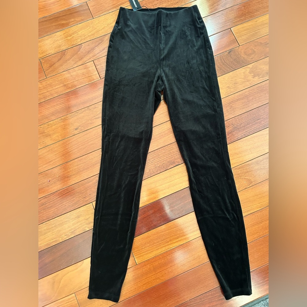 Express suede black pants